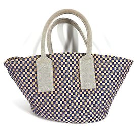 Hermès HERMES Panierbas PM Borsa Tote Beige Blu navy