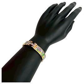 Pulseira de charme multicolorida em ouro Hermès Multicor Dourado