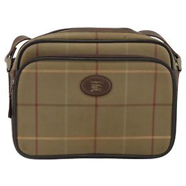 Bolsa de ombro em canvas com estampa Nova Check da Burberry Bege