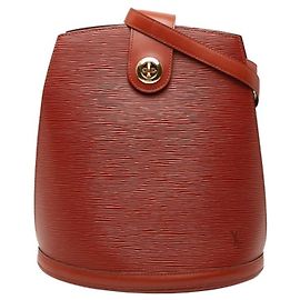 Sac à épaule Louis Vuitton Epi Cluny Marron