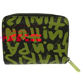 Louis Vuitton-Louis Vuitton Zippy Coin Purse in Monogram Graffiti Orange-Orange