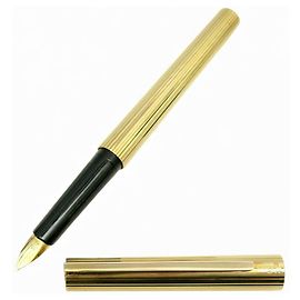 PLUMA ST DUPONT DORADA CON CARTUCHOS Dorado