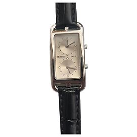 Reloj Hermès Cape Cod 2 movimientos de acero Plata