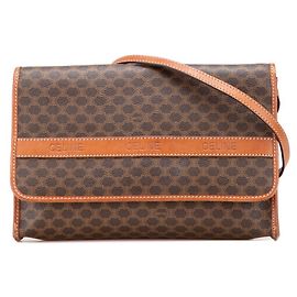 Céline Bolsa de ombro Celine Macadam Marrom