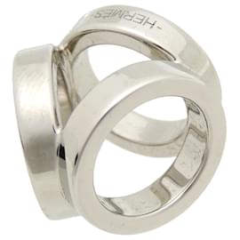 Hermès-Anneau de foulard mini trio Twilly Hermès-Argenté