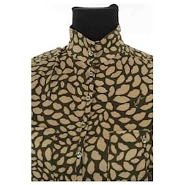 Saint Laurent-Khaki cotton shirt-Khaki