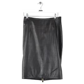 Alexandre Vauthier Saia de couro preta Preto