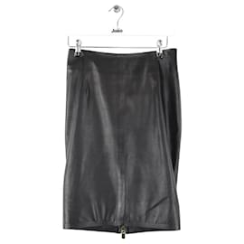 Alexandre Vauthier Schwarzer Lederrock Schwarz