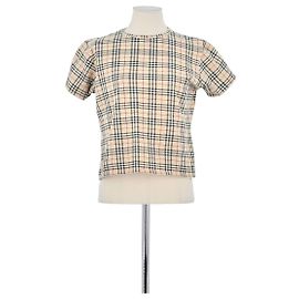 T-shirt Burberry in cotone beige XL Beige