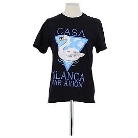 Camiseta Casablanca de algodão preta Preto