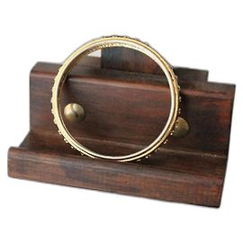 Pulseira rígida de metal Chanel com decoração de estrelas Dourado