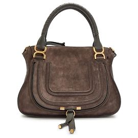 Chloé Marcie saddle bag grey light blue nubuck Grey Light blue