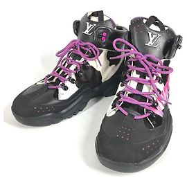 Louis Vuitton Millennium Line Ankle Boots Black Pink Purple
