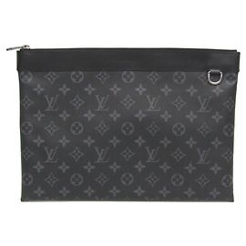 Borsa Clutch Pochette Discovery Monogram Eclipse di Louis Vuitton Monogramma