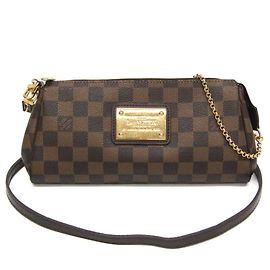Bolsa de mão Damier Eva Louis Vuitton Marrom Damier ebene