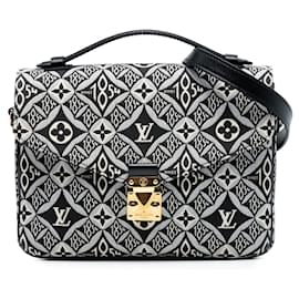Louis Vuitton-Louis Vuitton Black Monogram Jacquard Since 1854 Pochette Metis-Black