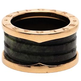 Bulgari Anello B Zero1 a quattro bande in oro rosa 18K e bowenite di Bvlgari Rosa Altro