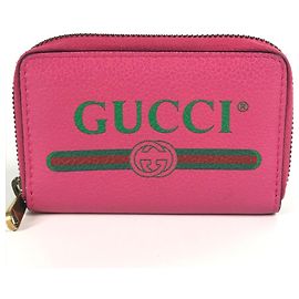 Monedero de cuero rosa Gucci Rosa