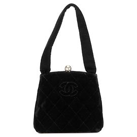 CHANEL Mini Sac à Main Matelassé Coco Mark Noir