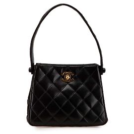 Mini sac à main Chanel Matelassé Coco Mark Noir
