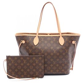 Bolsa tote Neverfull MM da Louis Vuitton Marrom Monograma