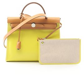 Bolsa de mão Hermès Airbag Zip PM Marrom Dourado Outro Amarelo