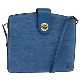 Sac à main Capucines Louis Vuitton en cuir Epi Bleu