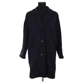 Apc Blue Wool Coat Blue