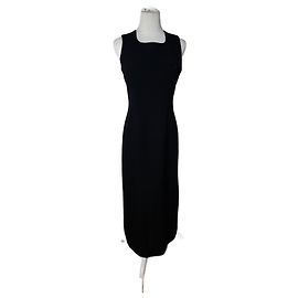 Vintage Givenchy Long Wool Dress Black L Black
