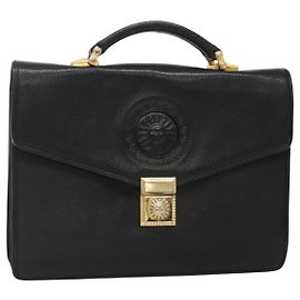 Versace Vintage Sun handbag Leather Black