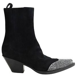 Alexandre Vauthier Botas de camurça preta Preto