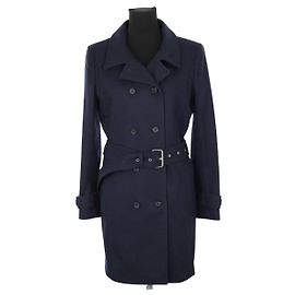 The Kooples Blue Wool Coat Blue