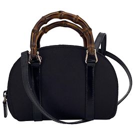Gucci Portafoglio WOC in nylon nero vintage con catena e tracolla Nero
