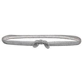 Cinturón de metal plateado con lazo de cristal Balenciaga Plata Metálico