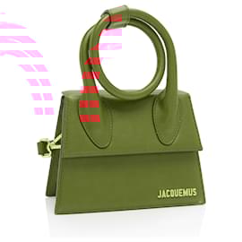 Jacquemus-Jacquemus Leather Le Chiquito Noeud Bag-Red