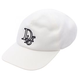 Gorra Christian Dior de algodón blanca Blanco