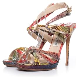 Jimmy Choo Multicolour python sandals. Multiple colors
