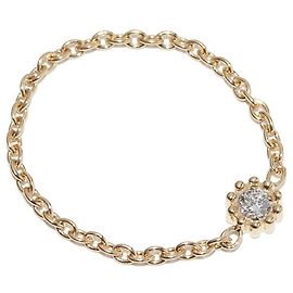 Dior K18YG Diamant Mimi Rose Ring Golden Metallisch