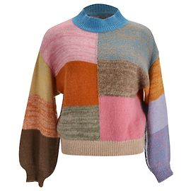 Autre Marque Suéter Adonis em patchwork Stine Goya em acrílico multicolorido Multicor