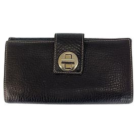 Tiffany & Co Leather Long Wallet Black