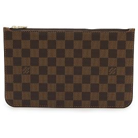 Pochete Neverfull MM Damier Louis Vuitton Marrom