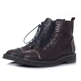 Botas de biker com cadarço e zíper Giuseppe Zanotti Marrom