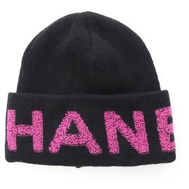 Cappello in lana e cashmere Chanel Nero