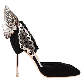 Pompes D'Orsay Evangeline de Sophia Webster en Suède Noire Noir