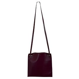 Jil Sander FLAT POCKET Leather Shoulder Bag Brown