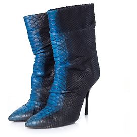 Botines de cuero de pitón Giuseppe Zanotti Azul