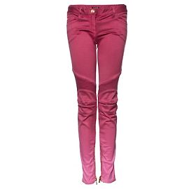 Jeans biker rosa Balmain con gradiente di colore. Rosa