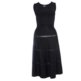 Sandro Maxi Stretch-Kleid Schwarz