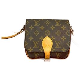 Bolsa de Ombro Cartouchiere em Couro Monogram Louis Vuitton Marrom