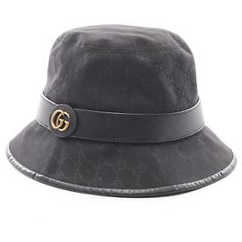 Gucci GG Marmont GG Canvas Nylon Polyester Cotton Hat Black